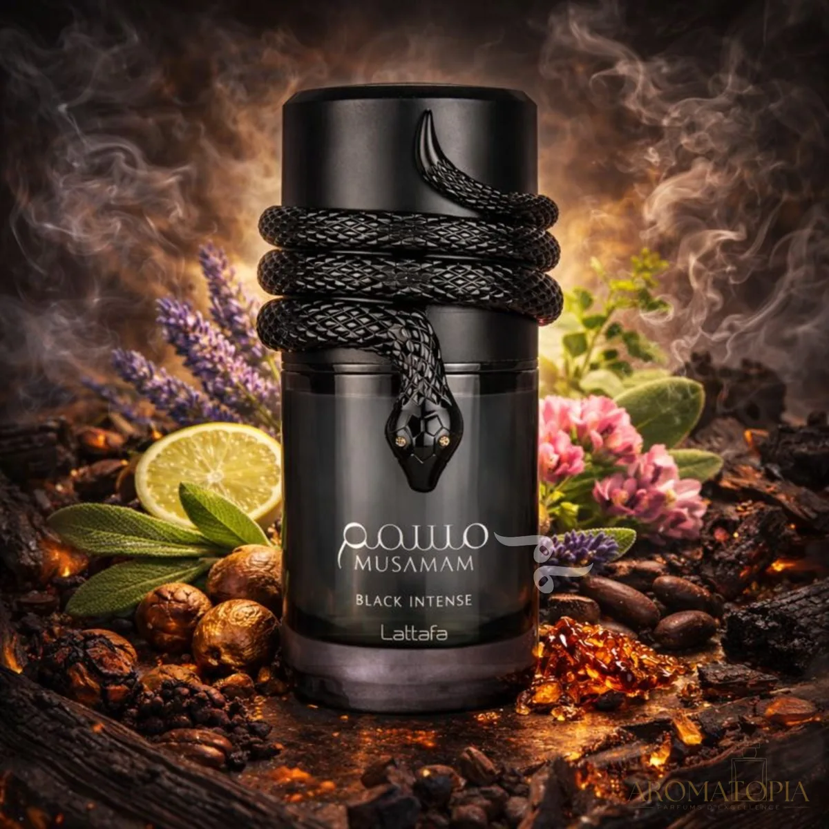 Lattafa Musamam Black Intense — decant de 5 ml y 10 ml en Aromatopia